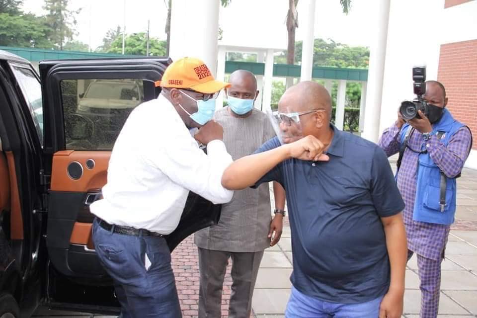 PHOTOS: Obaseki Visits Wike In Rivers State