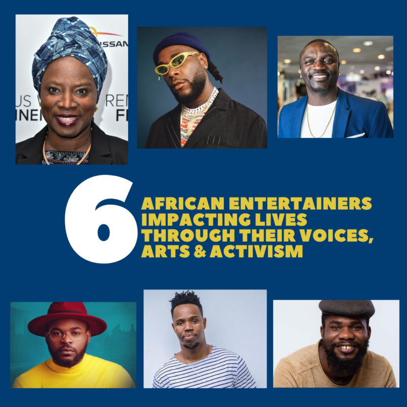 African entertainers shaping opinion with their voices and arts