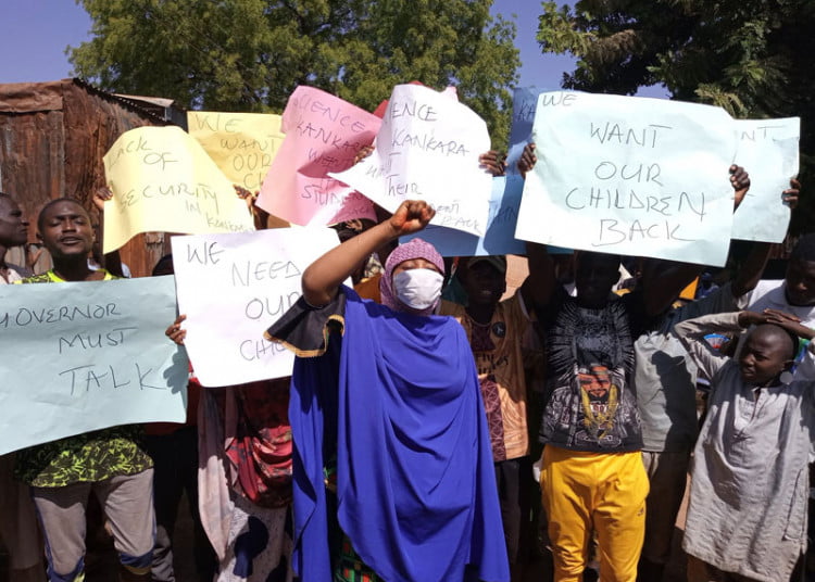 Parents stage protest demanding rescue of missing schoolboys in Nigeria