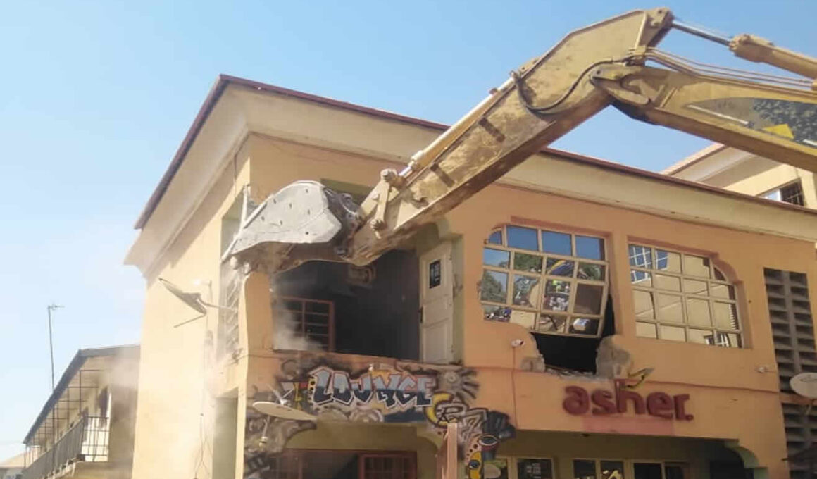 Kaduna Govt Demolishes Hotel Allegedly Named as Venue for Sex Party (PHOTOS) 5 Kaduna Govt Demolishes Hotel Allegedly Named as Venue for Sex Party (PHOTOS)