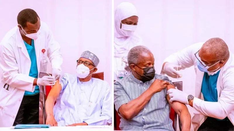 Buhari, Osinbajo receive COVID-19 vaccination