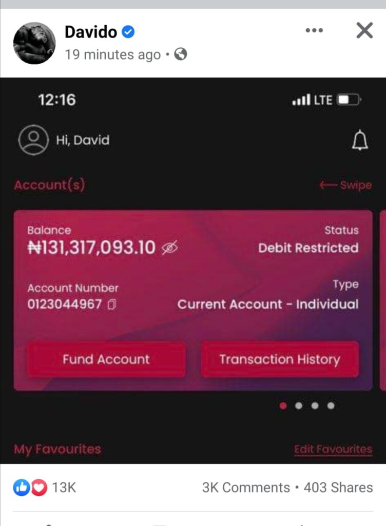 Screenshot 20211117 215848 REPORT AFRIQUE International Friends Gifts Davido over N130m in less than 24 hours