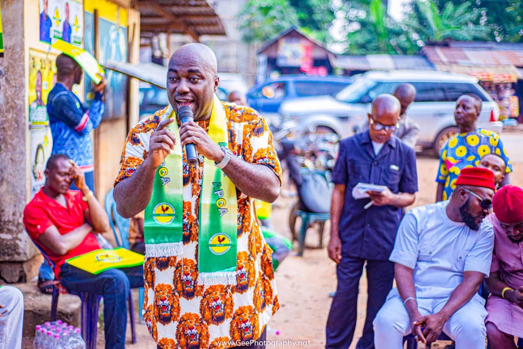 IMG 20220504 WA0054 REPORT AFRIQUE International Collins Ugorji Canvasses for Votes from APGA Delegates in Ikeduru, Mbaitoli