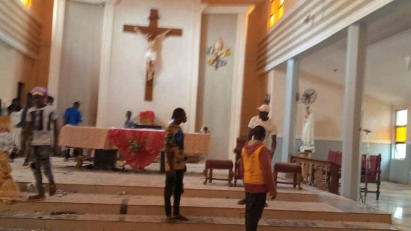 VIDEO: Many Dead as Gunmen Attack Catholic Church in Owo, Ondo, Nigeria