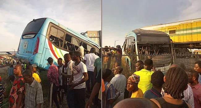 How impatient Driver Caused Bus Collision With Train in Lagos