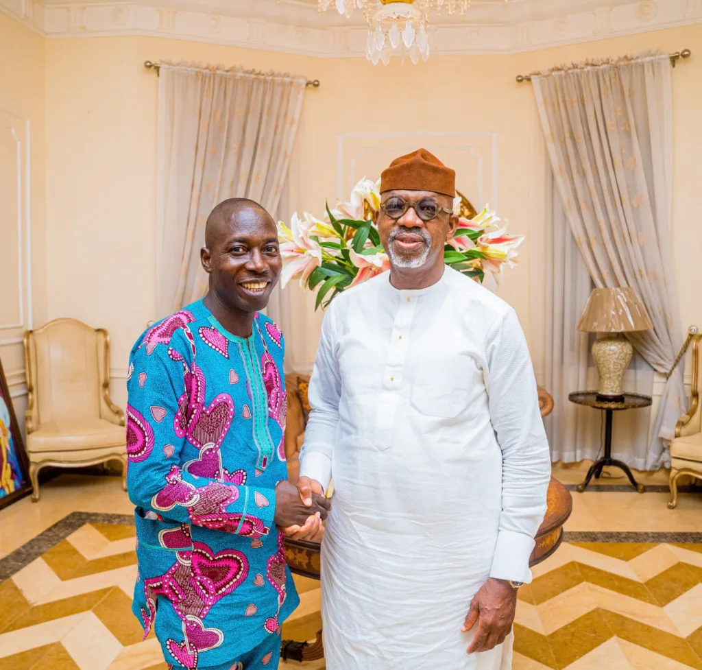 Late Taiwo Oyekanmi with Governor Dapo Abiodun