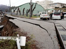 strong earthquakes Japan Triggers tsunami Warnings