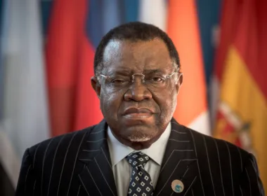 Late President of Namibia, Hage Geingob Buried Amidst Tears from Citizens (Photos/Videos)