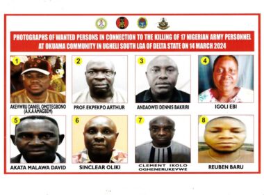 Death of Soldiers in Okuama: Army Declares 8 Persons Wanted