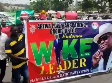 Youths protest in Abuja, declaring support for Wike
