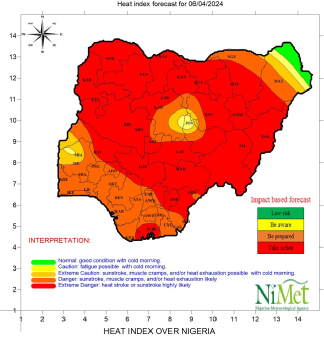 Northern States Face Extreme Danger of Heat Stroke, NiMet Warns