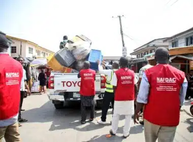 NAFDAC Raids Drug Sellers in Apapa, Lagos, Seizes Illicit Drugs Worth N50m See N50m worth of illicit drugs NAFDAC seized in Lagos state