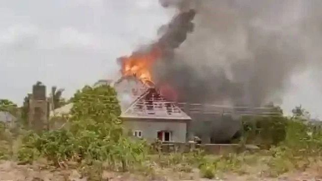Former Benue Governor's Residence Set Ablaze by Arsonists