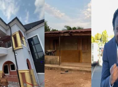UK-Based Nigerian Comedian Surprises Parents with 9-Bedroom Mansion in Hometown
