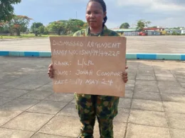 female soldier sacked for stealing N35m worth of jewellery