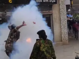 Police officer loses both hands while throwing teargas canisters at protesters