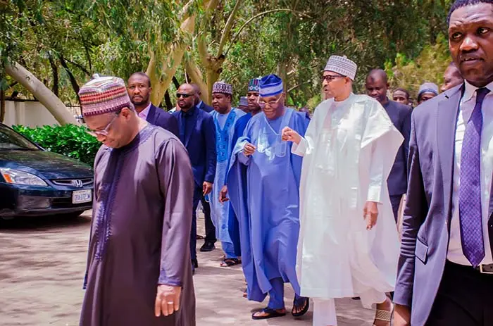 Atiku Buhari 5 REPORT AFRIQUE International Photos: Atiku Abubakar Visits former President Buhari in Daura