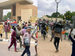 #endBadGovernance: Hoodlums loot newly built NCC building in Kano during protest