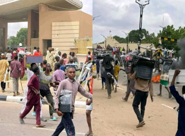 #endBadGovernance: Hoodlums loot newly built NCC building in Kano during protest