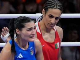Algerian Boxer, Imane Khelif Forces Opponent to Quit at Olympics causing Gender controversy Algerian Boxer, Imane Khelif Forces Opponent to Quit at Olympics causing Gender controversy