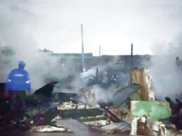 Fire Destroys 3 Shops in Lagos Plank Market