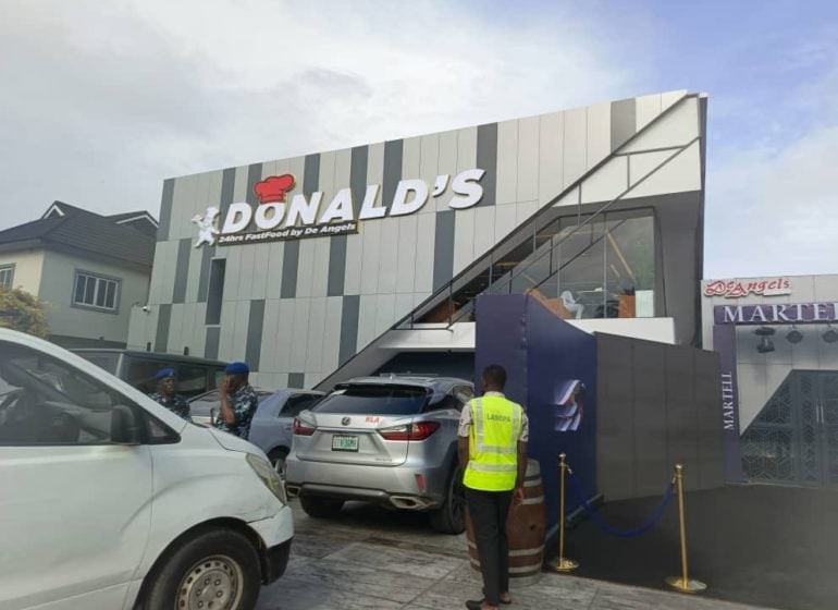 Cubana Chiefpriest's  Donald’s Fast Food Sealed Off By Lagos Government