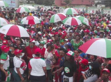PDP Supporters Protest at INEC Office Over Election Results