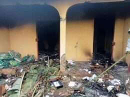 Akisiec building set on fire by hoodlums in Akwa Ibom