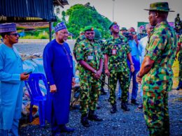 Defence Minister Tours Illegal Refining Site, Vows To Eradicate Economic Sabotage in Niger Delta