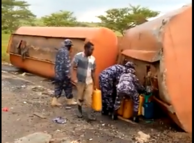 NPF Denies Uniformed Men Scooping Fuel In Viral Video