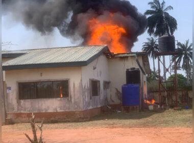 fire Destroys INEC office in Delta With 706 ballot boxes