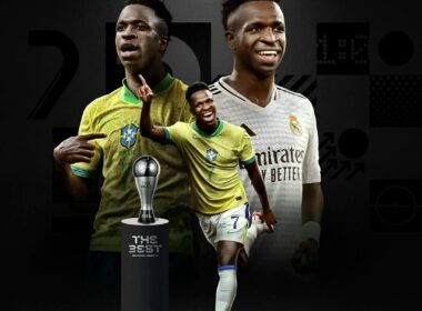 Vinícius Júnior Claims 2024 FIFA Men’s Player Of The Year Award, Edges Rodri [VIDEO]