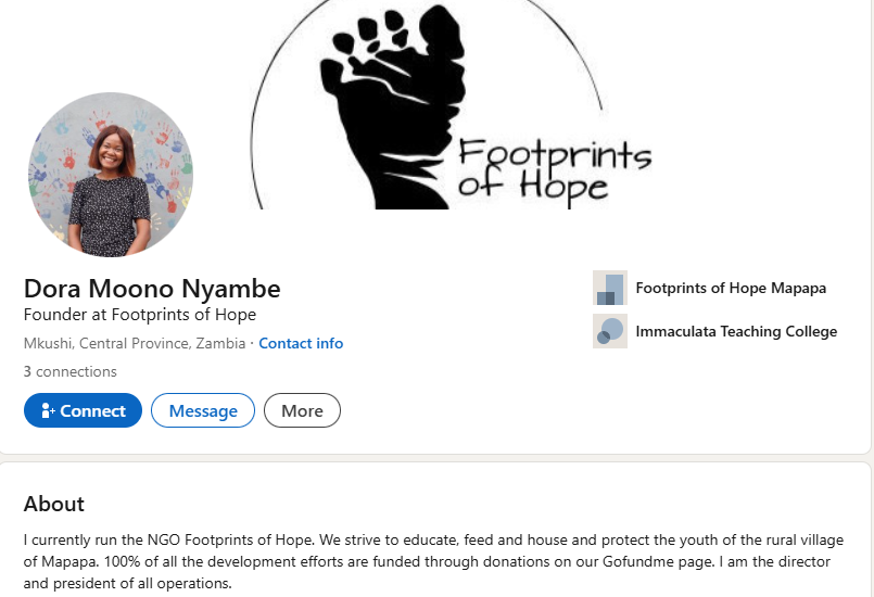 Dora Moono Nyambe: Beloved TikTok Star and Humanitarian Passes Away at 32 Dora Moono Nyambe LinkedIn