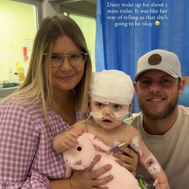 SHOCKING: Popular Australian Influencer Charged With Poisoning Her Baby For Donations And Followers Allanah and her husband Brock with daisy