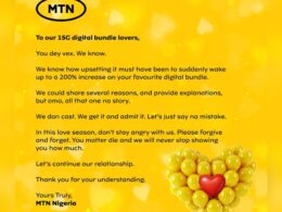 MTN Apologizes to Customers Over 200% Data Price Hike Amid Public Outrage