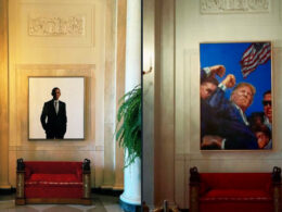 Trump Switches Obama portrait with painting of himself