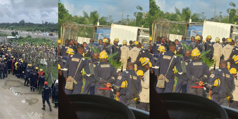 Train-7 Protests Escalate in Bonny as Workers Allege Over-Taxation, Intimidation and Threat of Mass Sacks