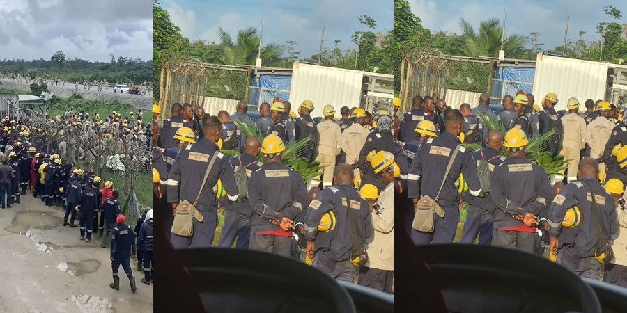 Train-7 Protests Escalate in Bonny as Workers Allege Over-Taxation, Intimidation and Threat of Mass Sacks